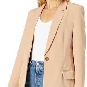 NWT The Drop Women's Blake Long Blazer, Black, Power Wardrobe